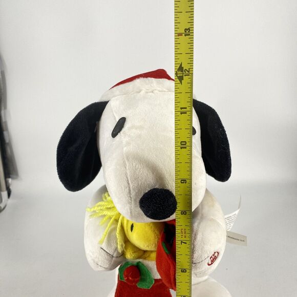Snoopy Christmas Santa Hat Woodstock 12” Side Stepper Music Peanuts Theme Gemmy - Picture 2 of 6